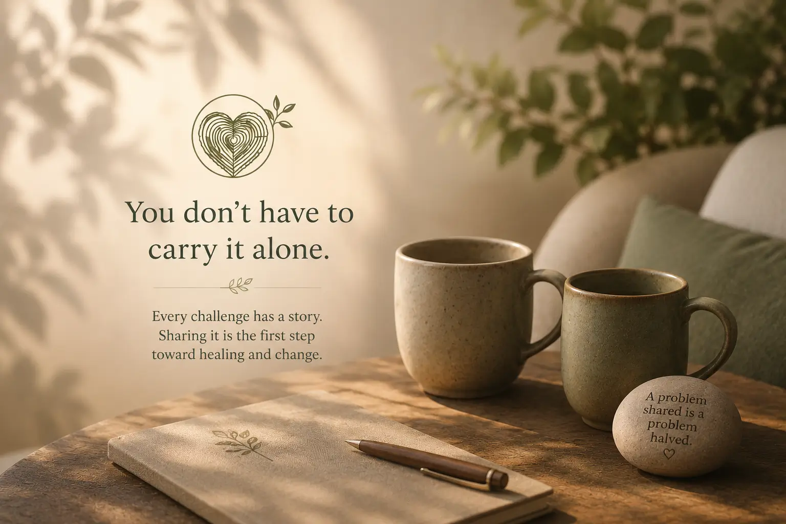 Counselling support and not having to face difficulties alone